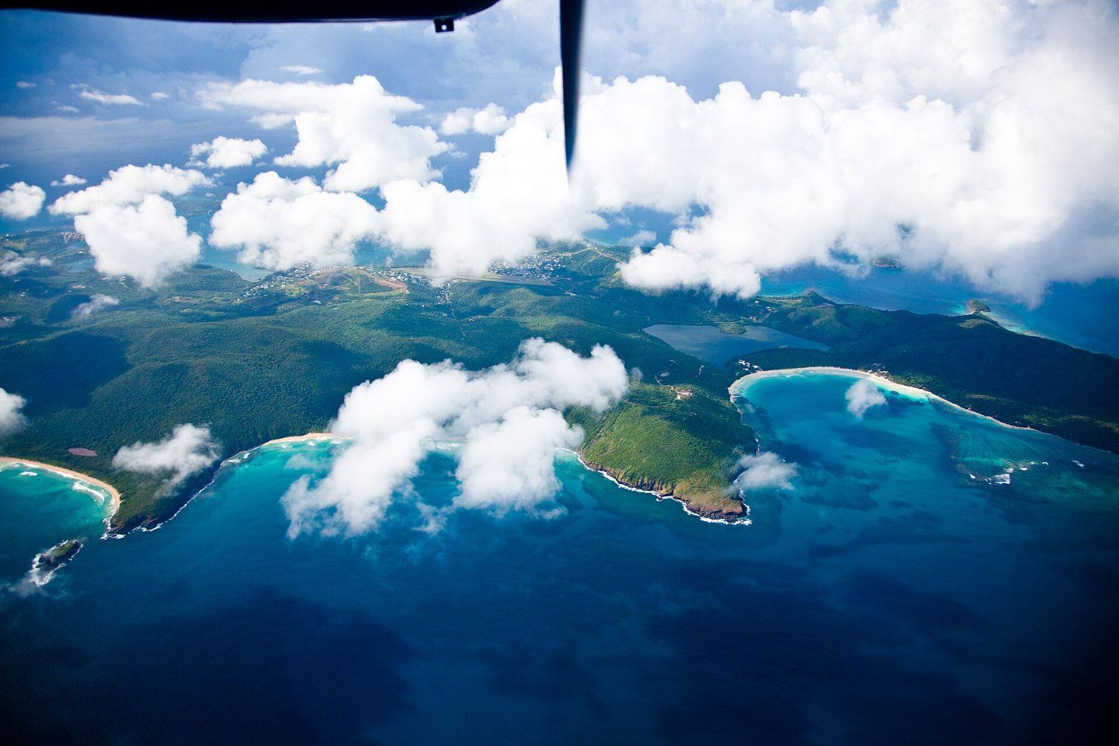 Flamenco Beach, Culebra, from the air